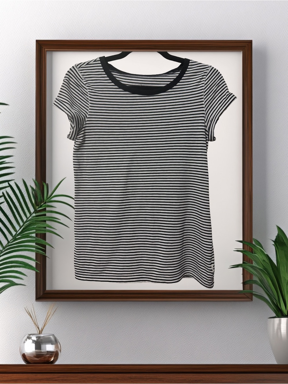BOGO! Striped Tee with Rolled Sleeves